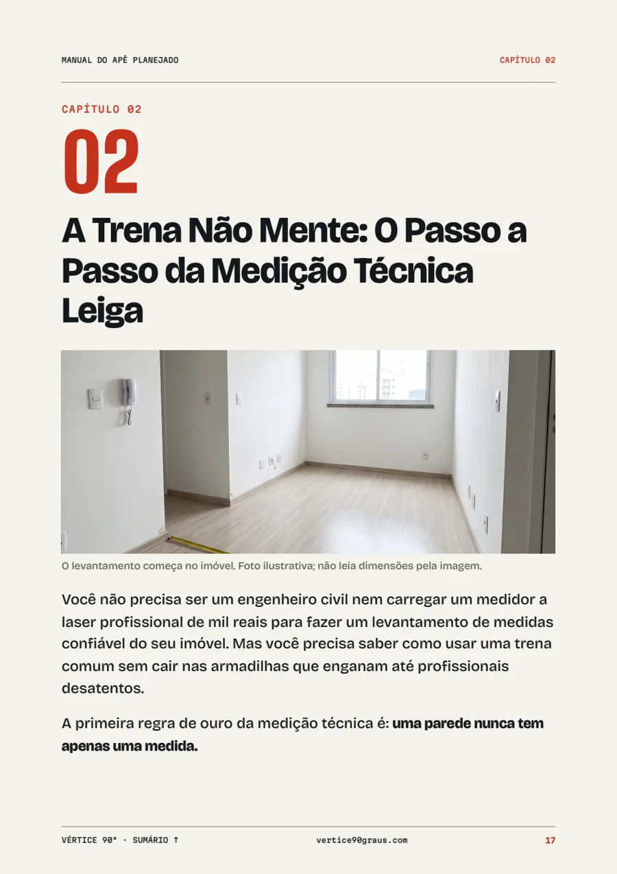 Página 17: A trena não mente